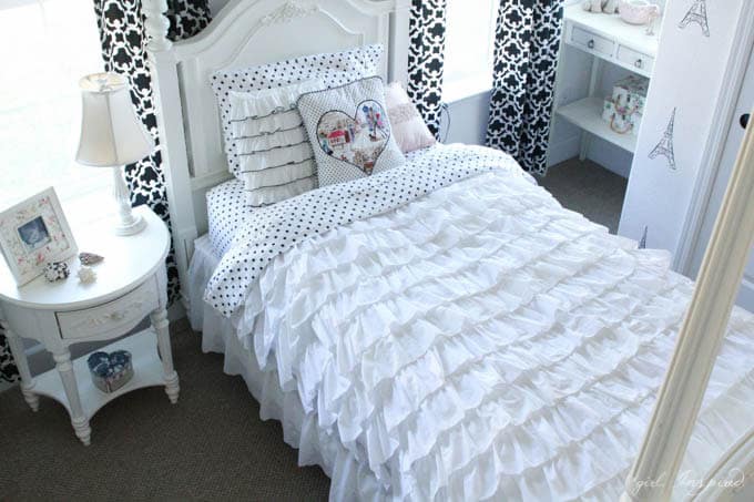 Ruffled Duvet Cover Sewing Tutorial Girl Inspired