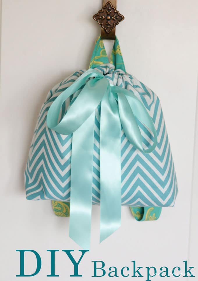 DIY Backpack Tutorial - what a fun project to make for little ones!  The perfect size to tote a snack and a book to the beach or pool!