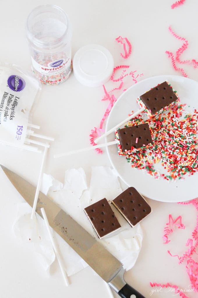 Mini Ice Cream Sandwich Pops