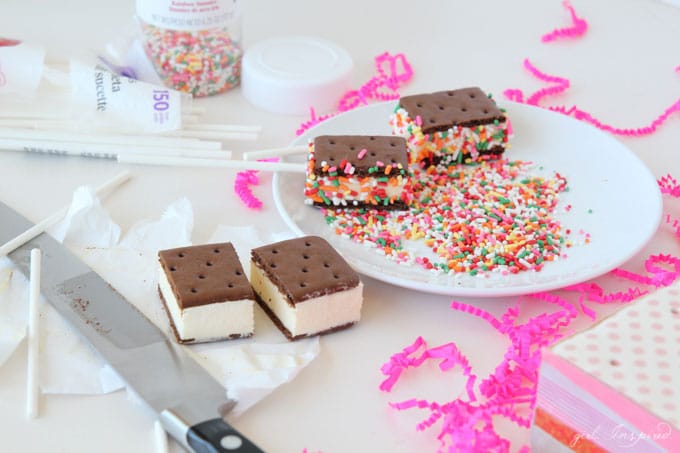 Mini Ice Cream Sandwich Pops