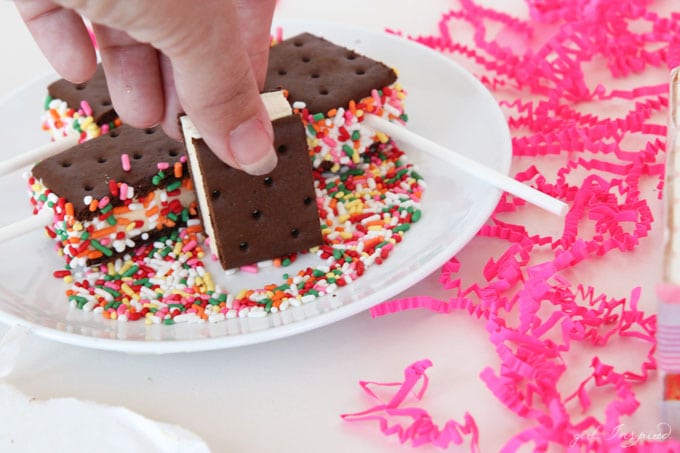 Mini Ice Cream Sandwich Pops