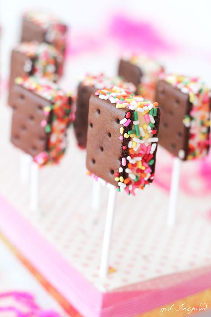 Mini Ice Cream Sandwich Pops