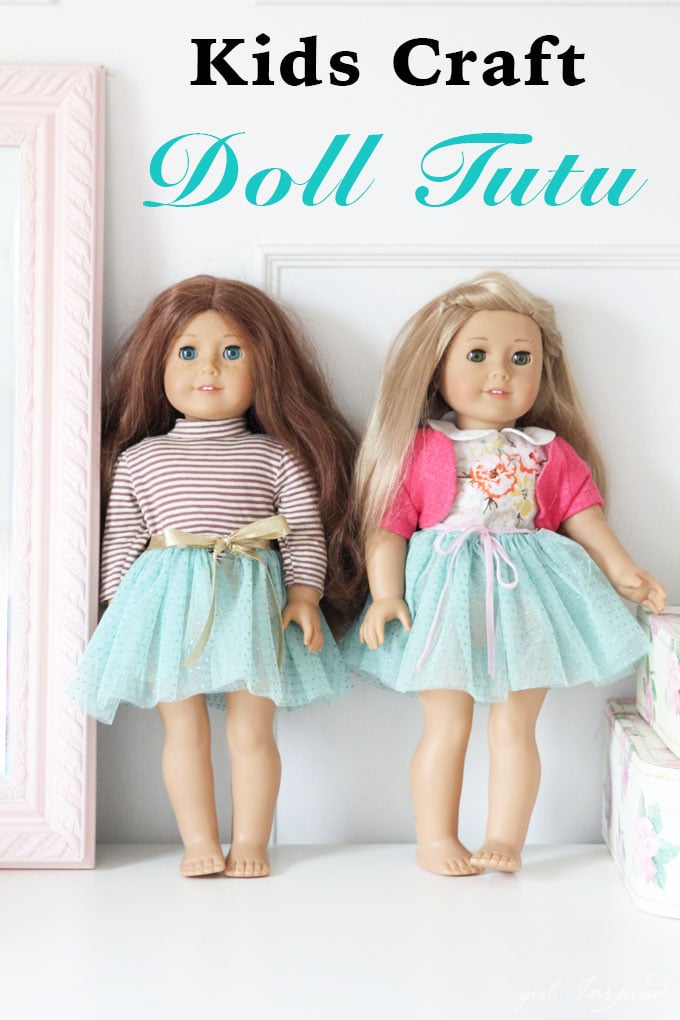Kids can make this adorable Doll Tutu with just a little help from an adult!
