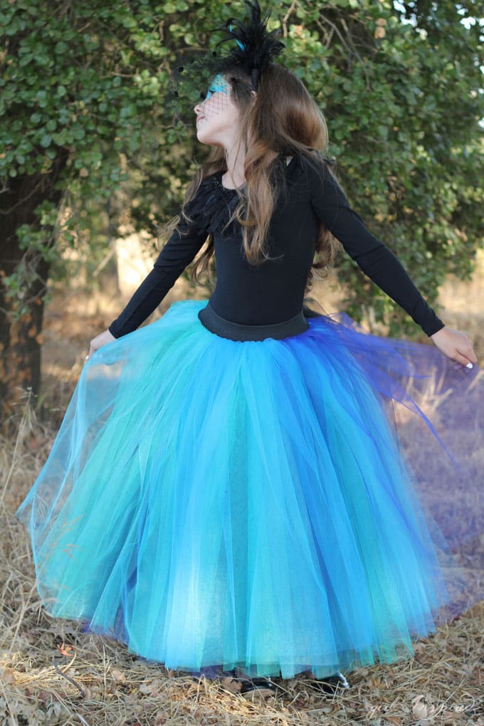 Make this dramatic tutu for a simple, but stunning Peacock Costume!