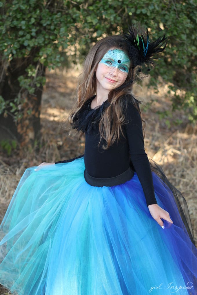 Make this dramatic tutu for a simple, but stunning Peacock Costume!