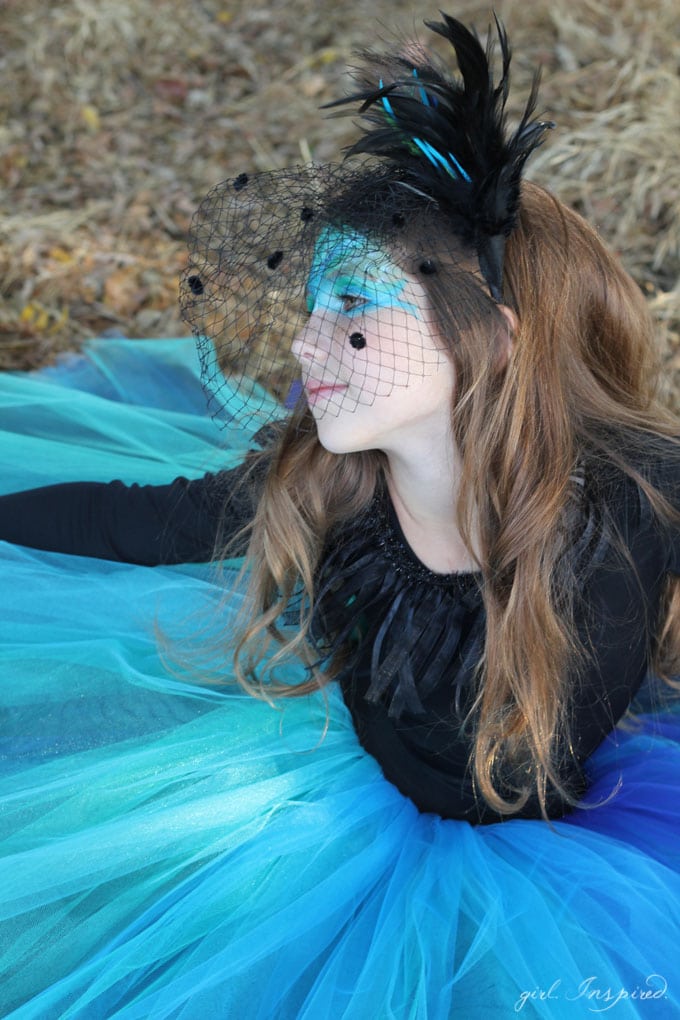 Make this dramatic tutu for a simple, but stunning Peacock Costume!