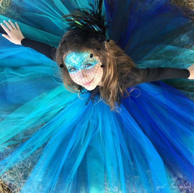 Make this dramatic tutu for a simple, but stunning Peacock Costume!