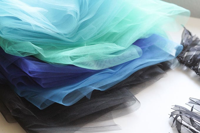 Make this dramatic tutu for a simple, but stunning Peacock Costume!