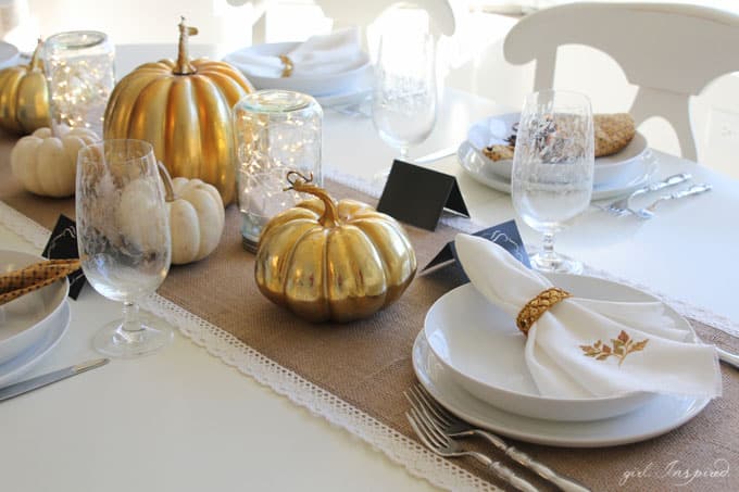 DIY Mason Jar Luminaries for the Thanksgiving Table - girl. Inspired.