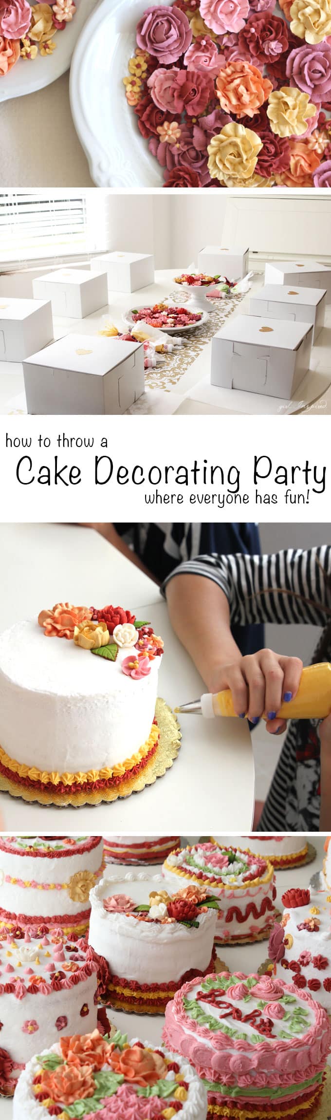 Cake Decorating Party - the perfect, unique party for tweens to have fun and express themselves!