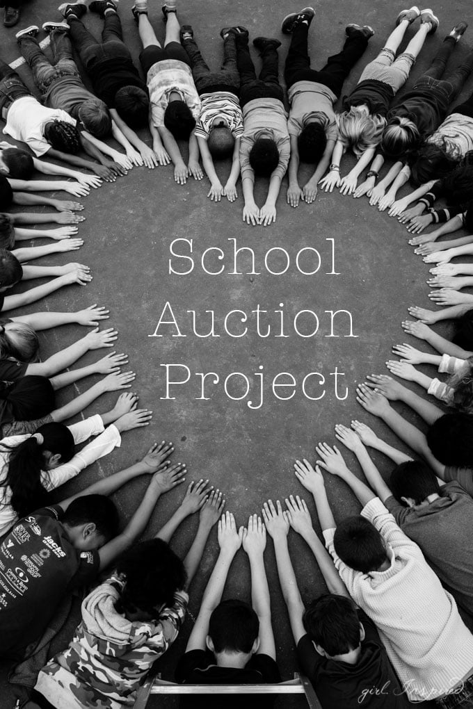 A simple and perfect photo to involve everyone in this school art auction class project! A beautiful piece of art that EVERYONE will want to display!