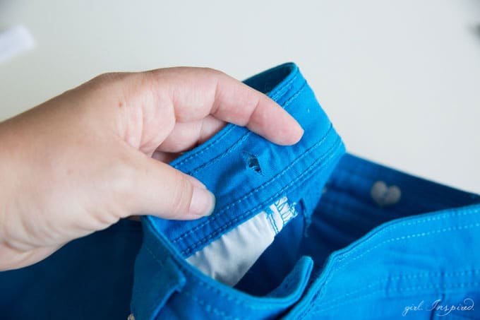 Add an adjustable elastic waistband to kids' clothes in a snap. No sewing machine necessary! It's so simple to turn unusable shorts/pants into a perfectly fitting pair!