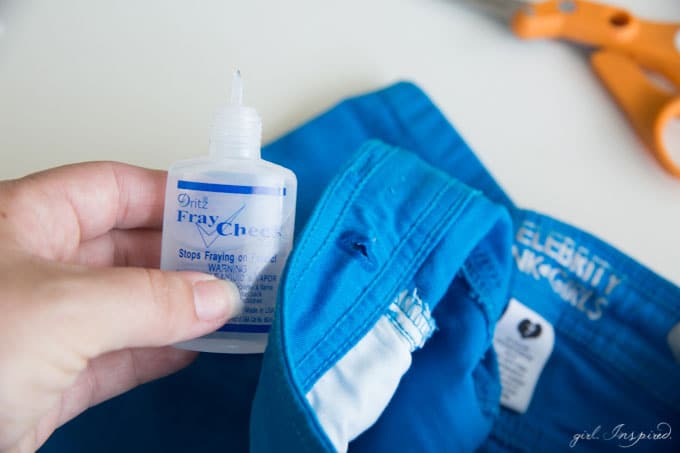 Add an adjustable elastic waistband to kids' clothes in a snap. No sewing machine necessary! It's so simple to turn unusable shorts/pants into a perfectly fitting pair!