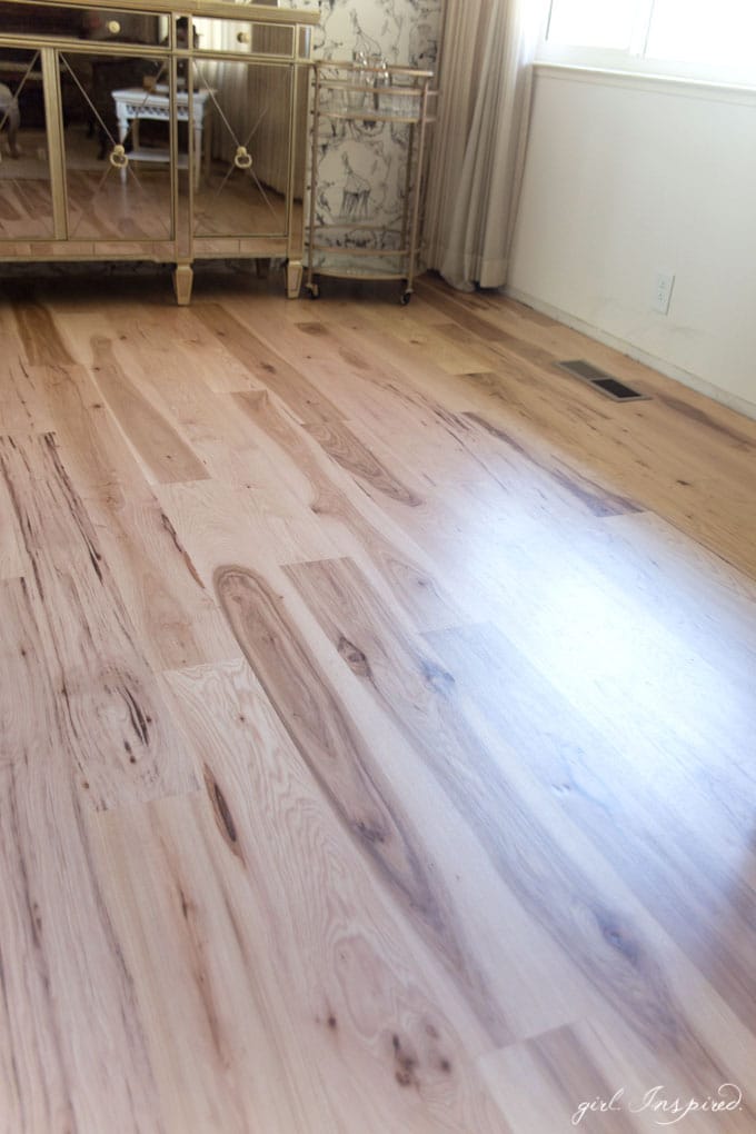 Rustic Hickory Hardwood Flooring - gorgeous floors for the main living areas of the house. Loaded with character and upscale beauty - what an improvement over the orange carpet!