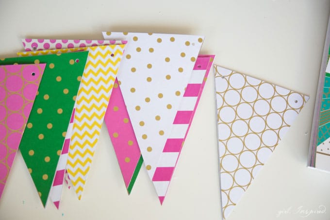 DIY Party Banner - made with yardstick and chipboard pieces - such a fun party decoration for many occasions!