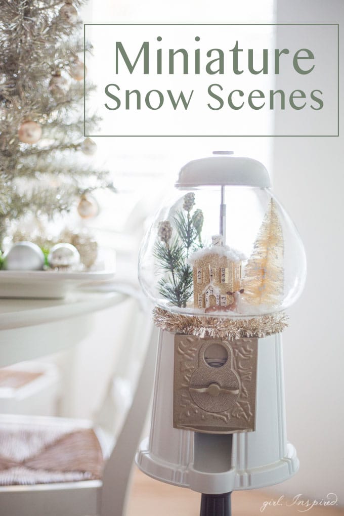 Use jars and containers from around your home to create stunning Snow Globes and Miniature Snow Scenes for Christmas!