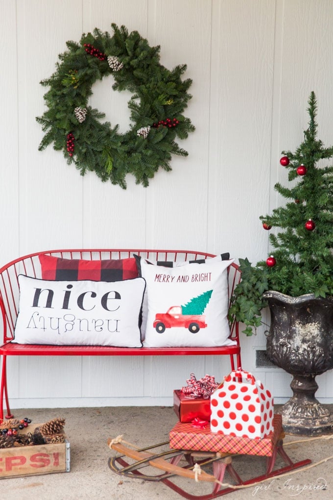 Create these festive and beautiful Christmas pillows with custom iron-on designs.