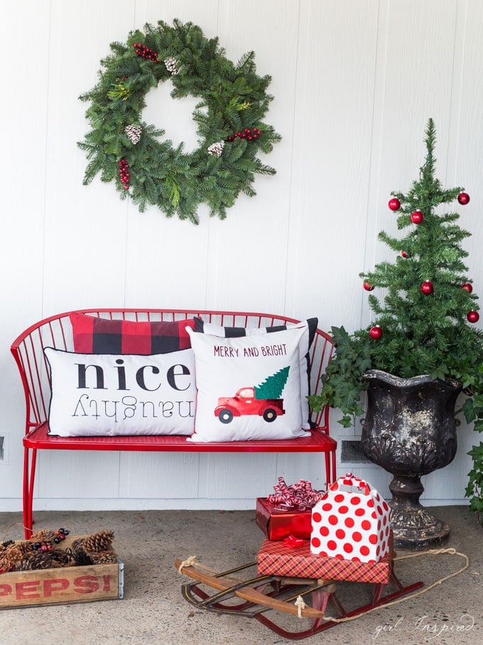 Create these festive and beautiful Christmas pillows with custom iron-on designs.