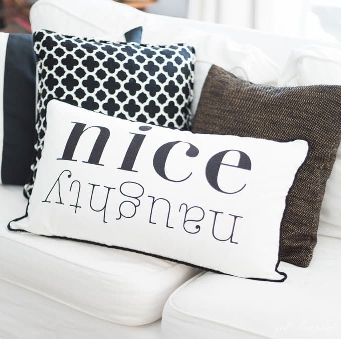 Create these festive and beautiful Christmas pillows with custom iron-on designs.