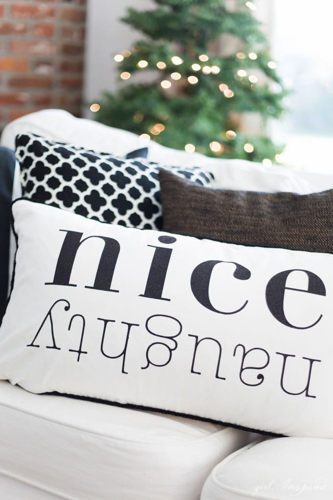 Create these festive and beautiful Christmas pillows with custom iron-on designs.