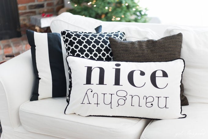 Create these festive and beautiful Christmas pillows with custom iron-on designs.