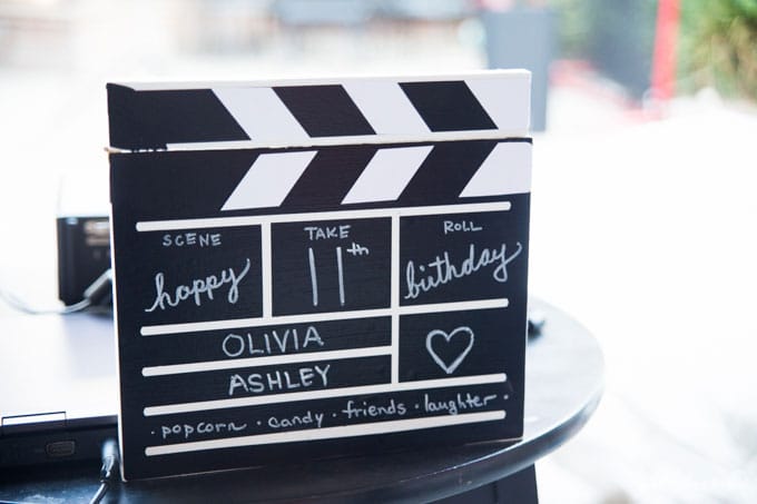 Movie Party and DIY Director's Clapboard