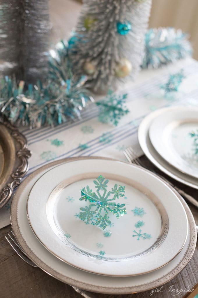 Snowflakes and Ice Tablescape