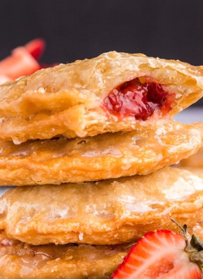 Stack of Strawberry Rhubarb Hand Pies,