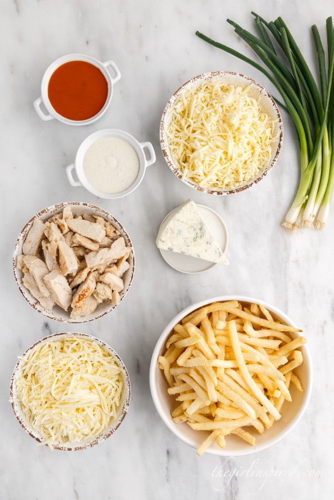 ingredients needed to make buffalo chicken fries