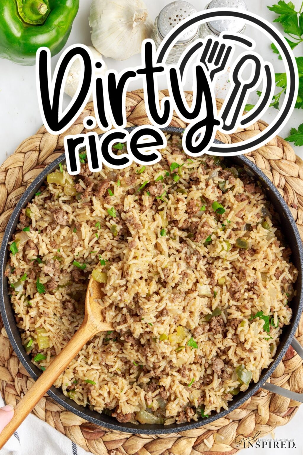 One-pan Dirty Rice Recipe - girl. Inspired.