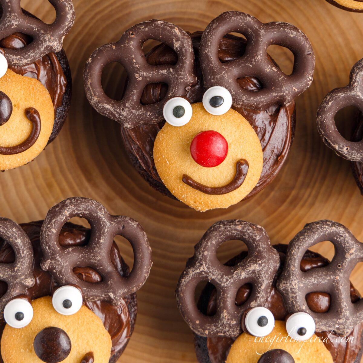 Rudolph Cupcake Container - trees