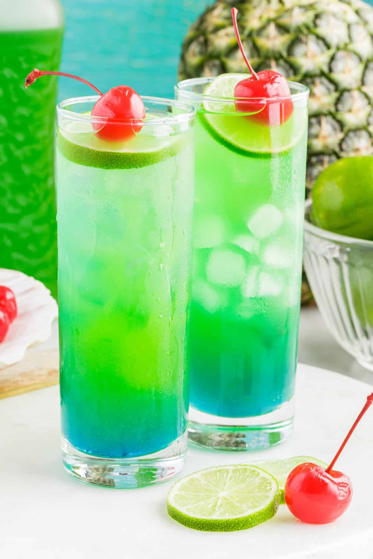 Mermaid Water Drink Rum Punch • Bake Me Some Sugar