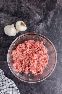 the meatball mixture once the ingredients are combined