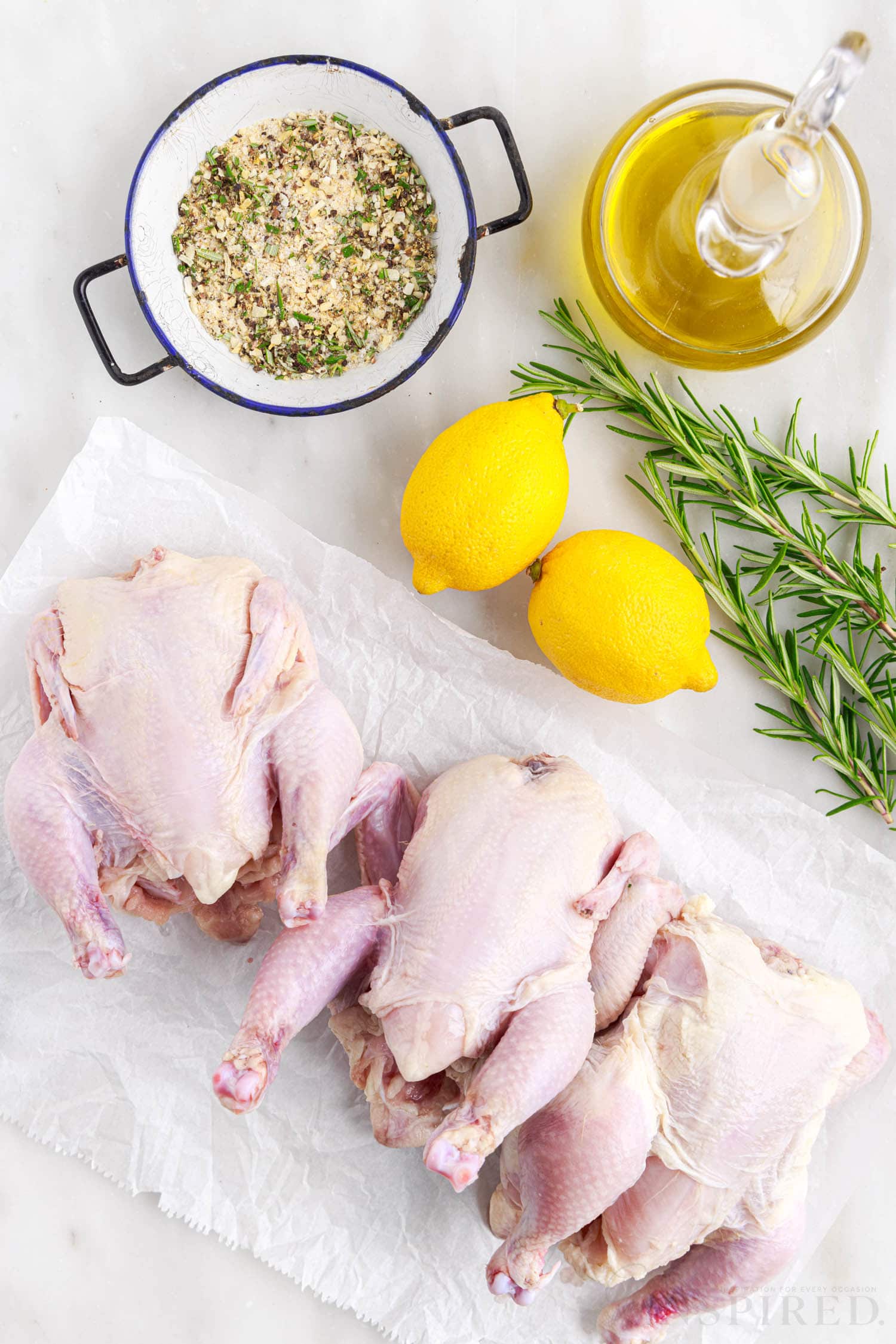 ingredients needed to make air fryer cornish hens