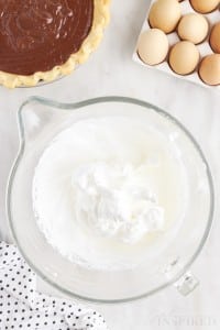 meringue in a stand mixer bowl