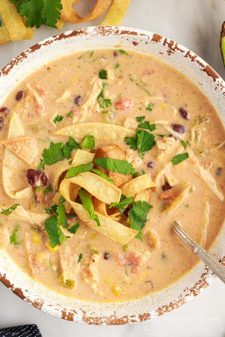 Creamy Chicken Tortilla Soup Crock Pot Recipe Girl Inspired