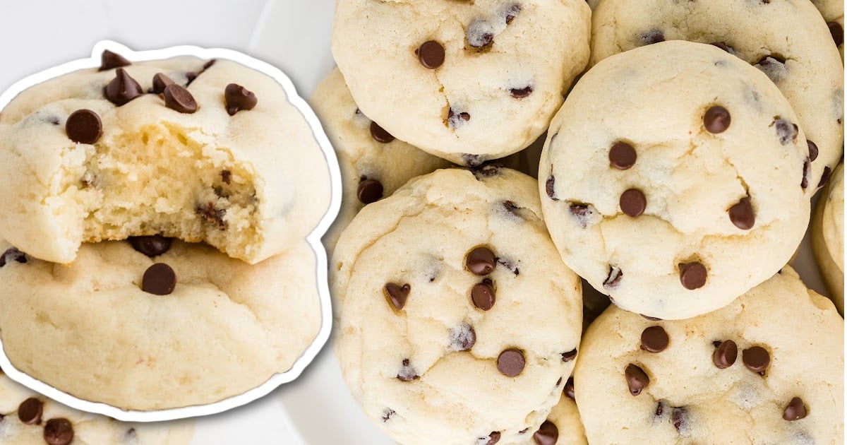 Chocolate Chip Cheesecake Cookies Are Simple, Light And Delicious.