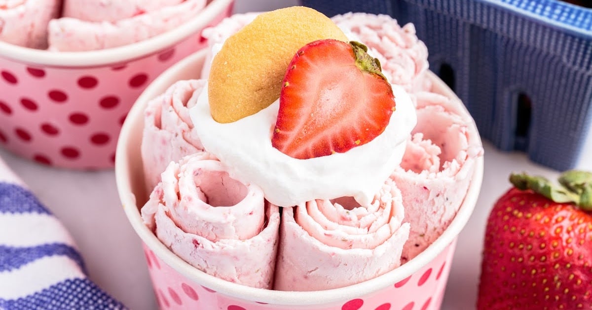 Rolled Ice Cream - Just 2 Ingredients!