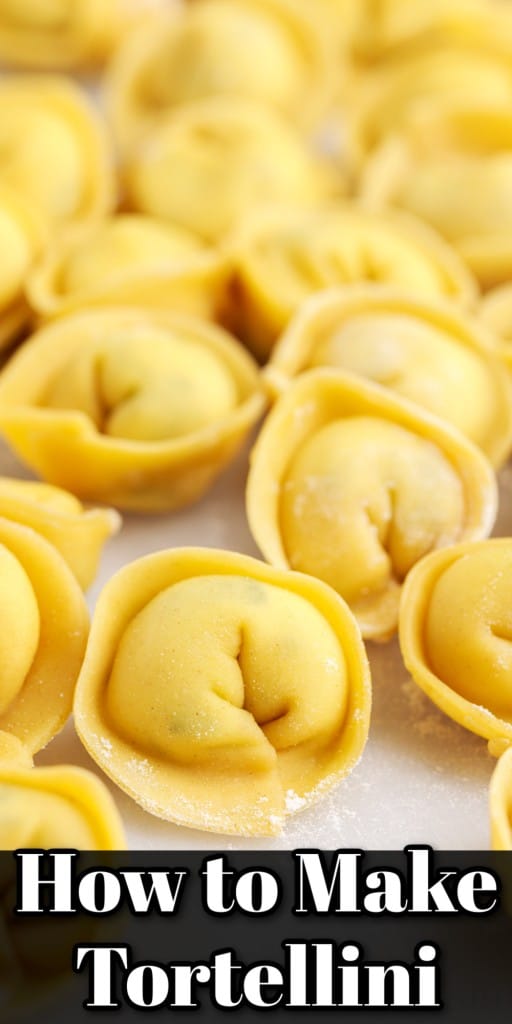 close up view of uncooked tortellinis