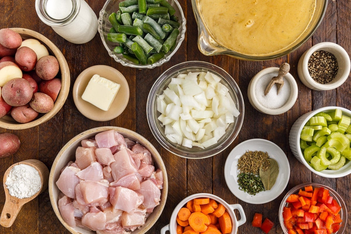 ingredients needed to make creamy chicken stew