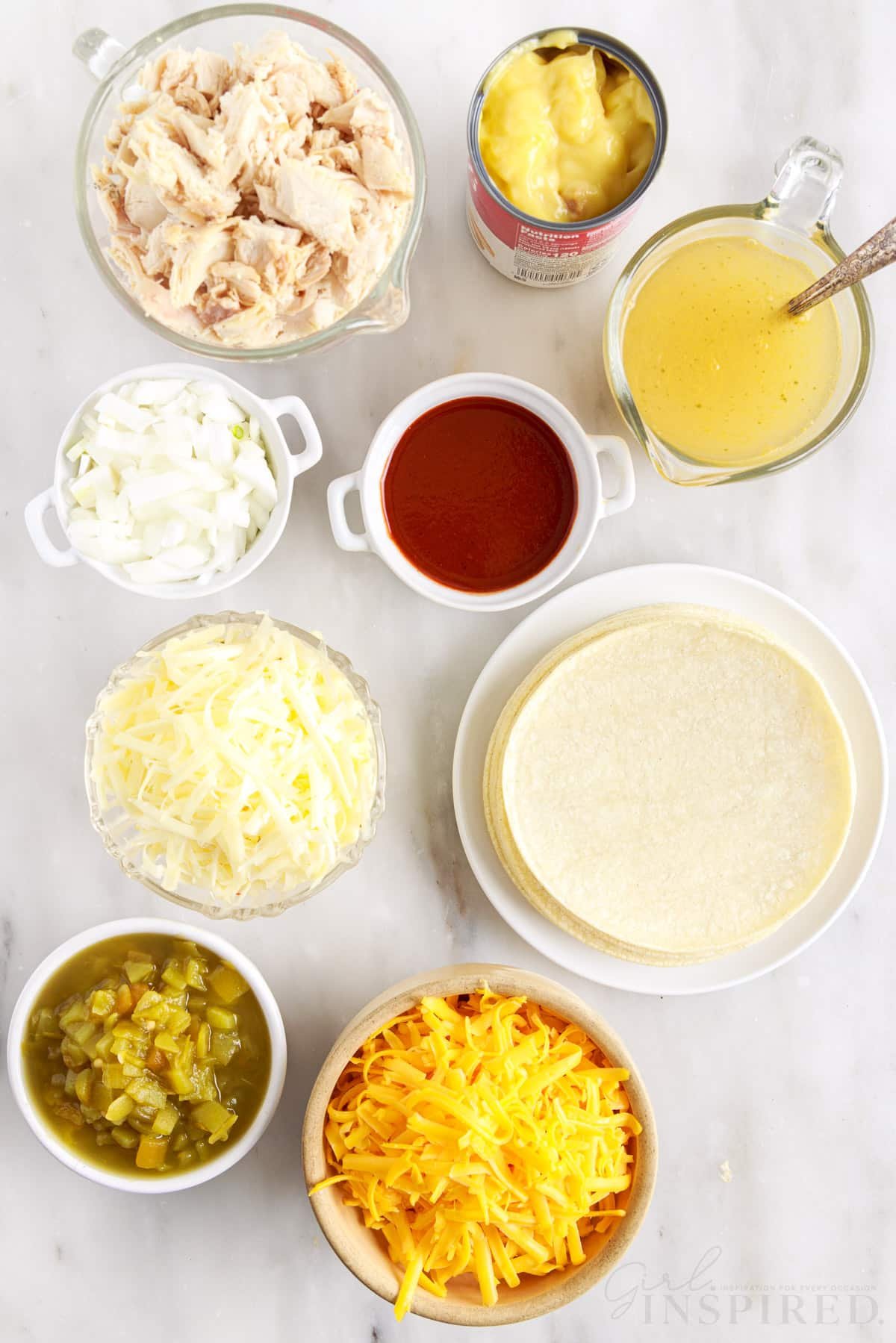 ingredients needed to make turkey enchilada casserole