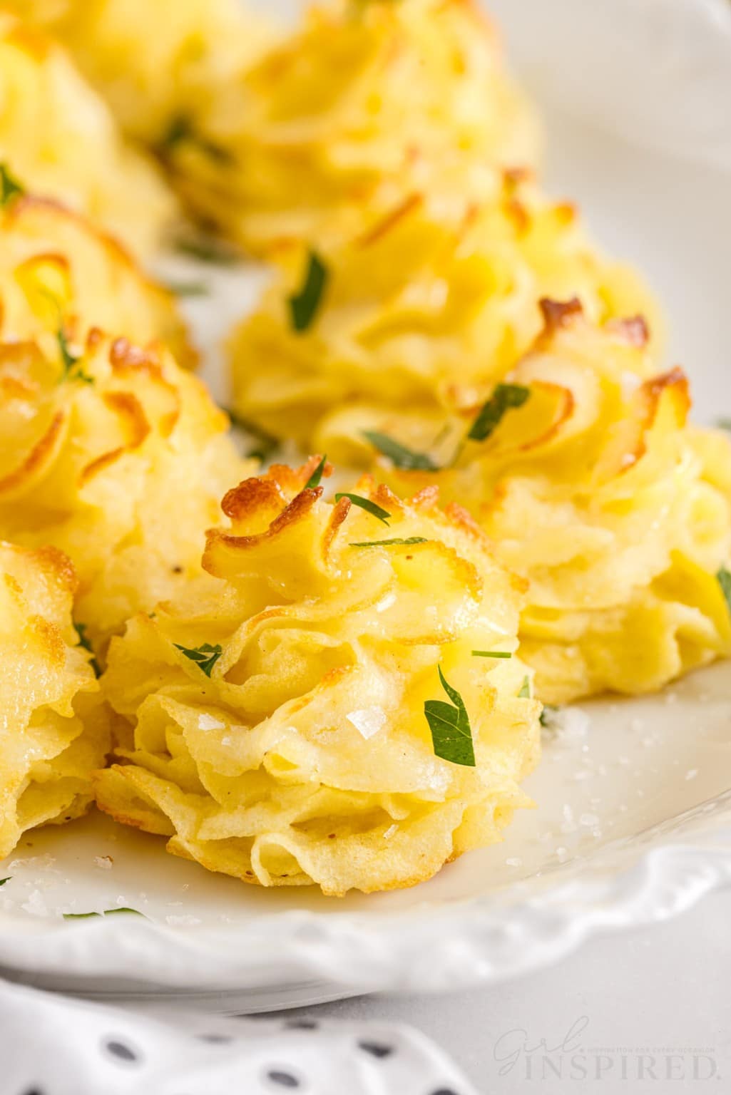 Duchess Potatoes girl. Inspired.