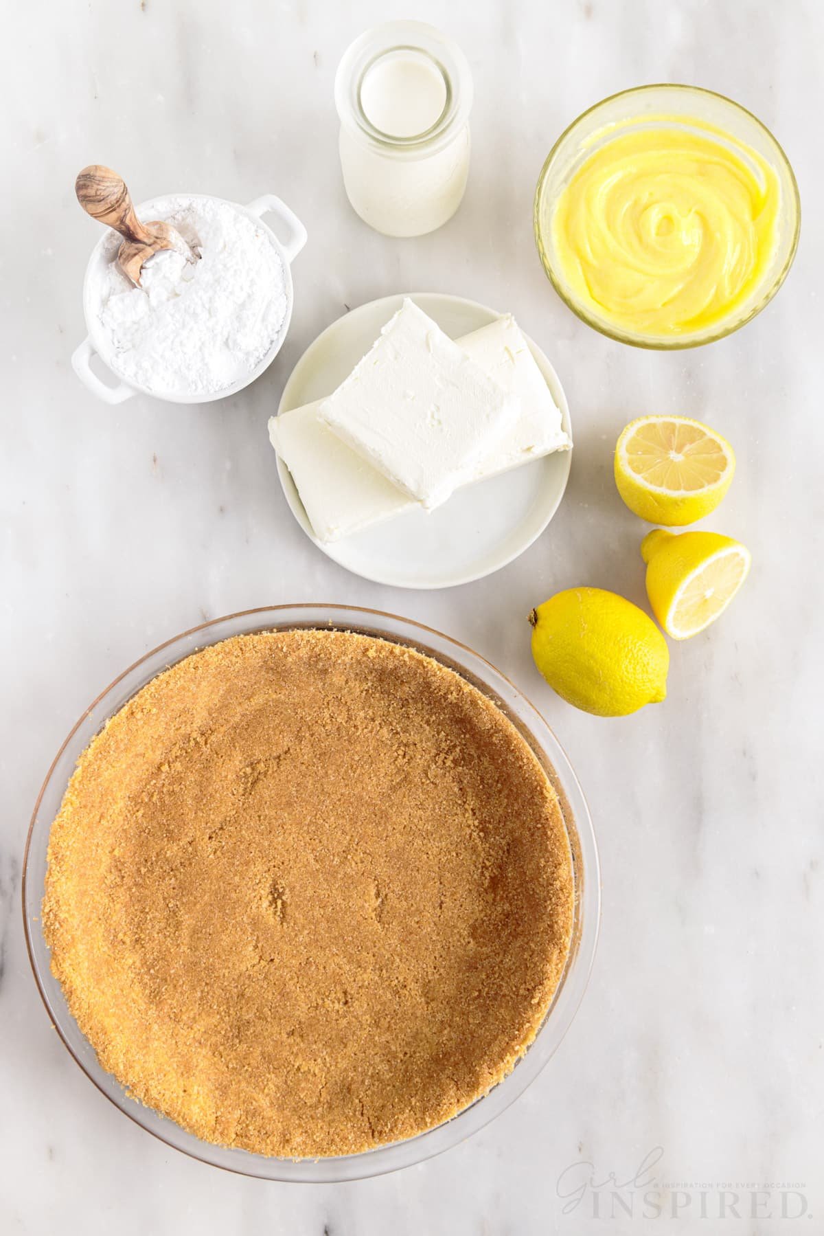 ingredients needed to make lemon cream cheese pie