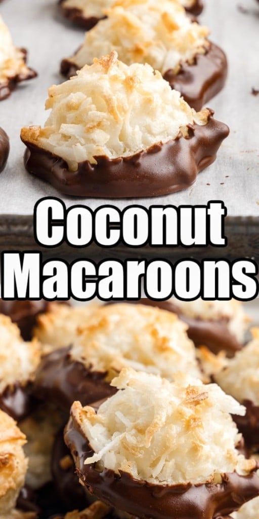 side view of coconut macaroons on a baking tray