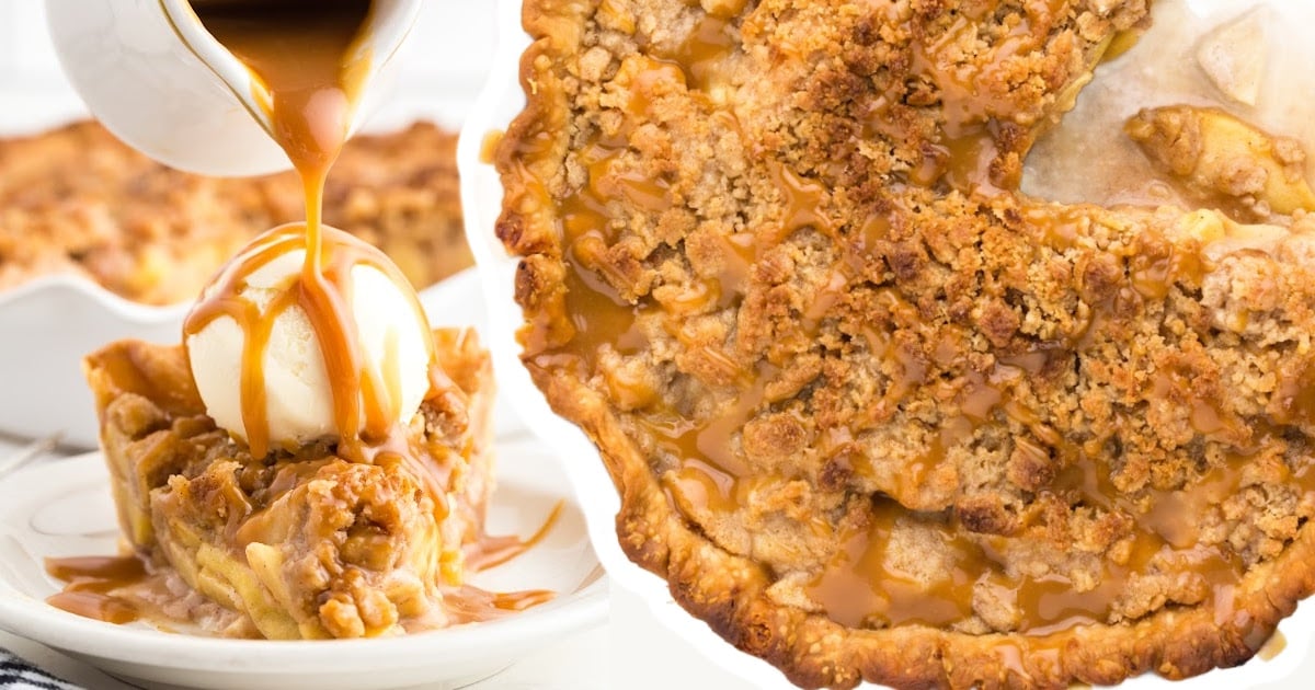 dutch caramel apple pie - Blue Bowl