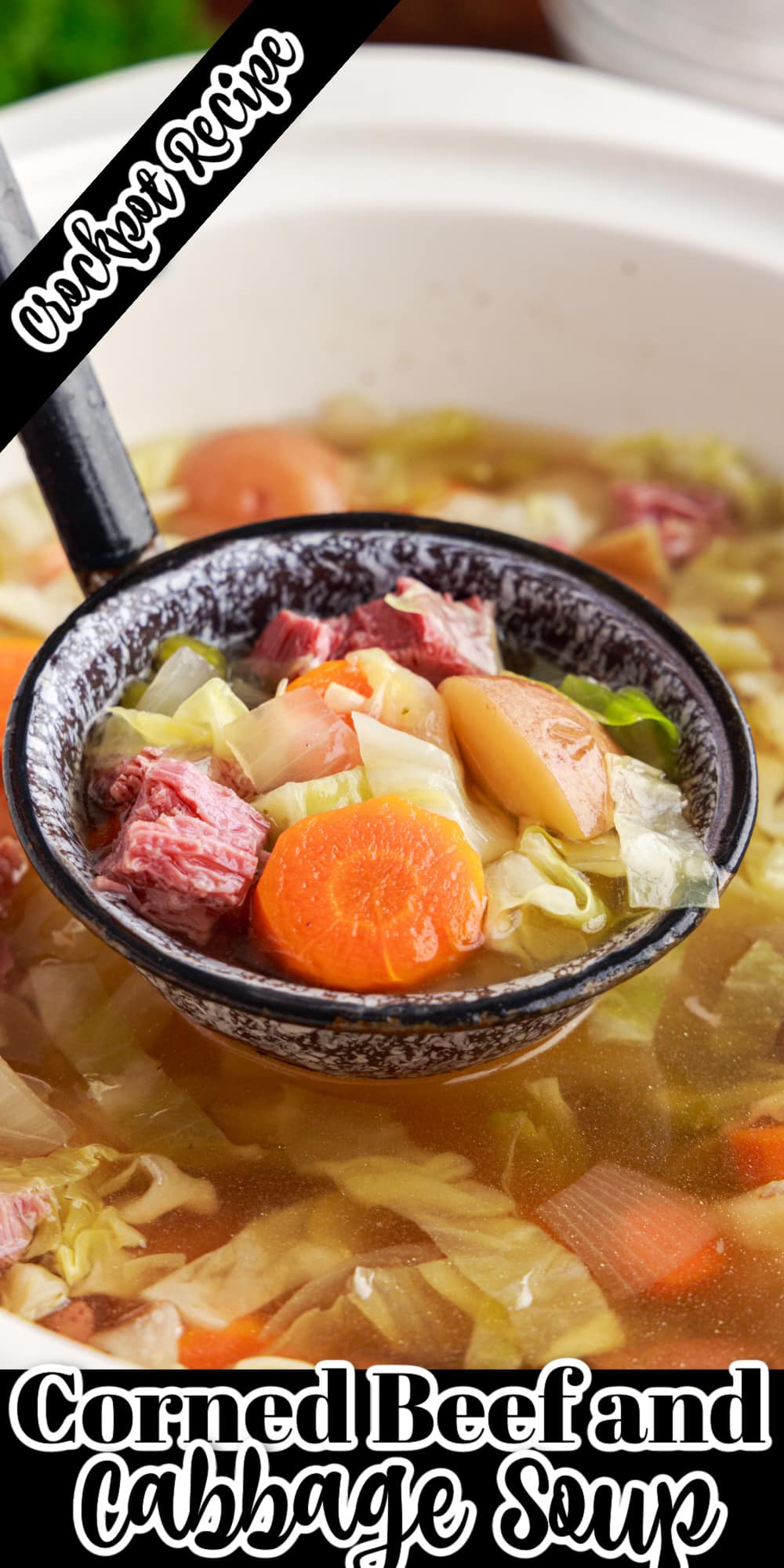 Corned Beef and Cabbage Soup (Crockpot Recipe) girl. Inspired.