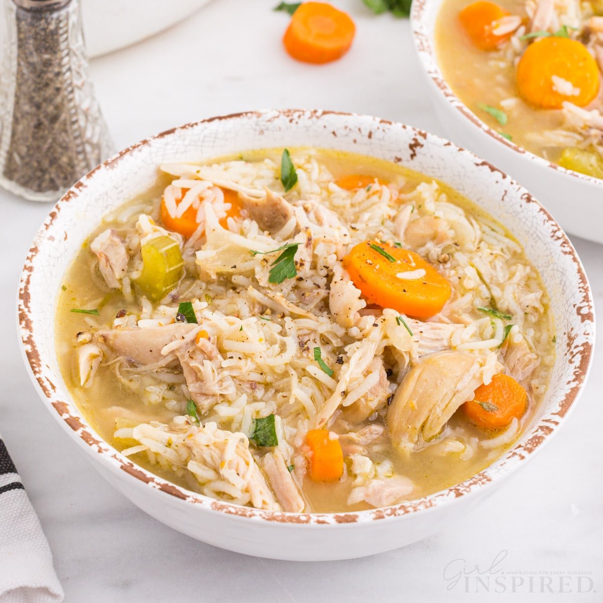 Creamy Chicken and Rice Soup - Recipe Girl