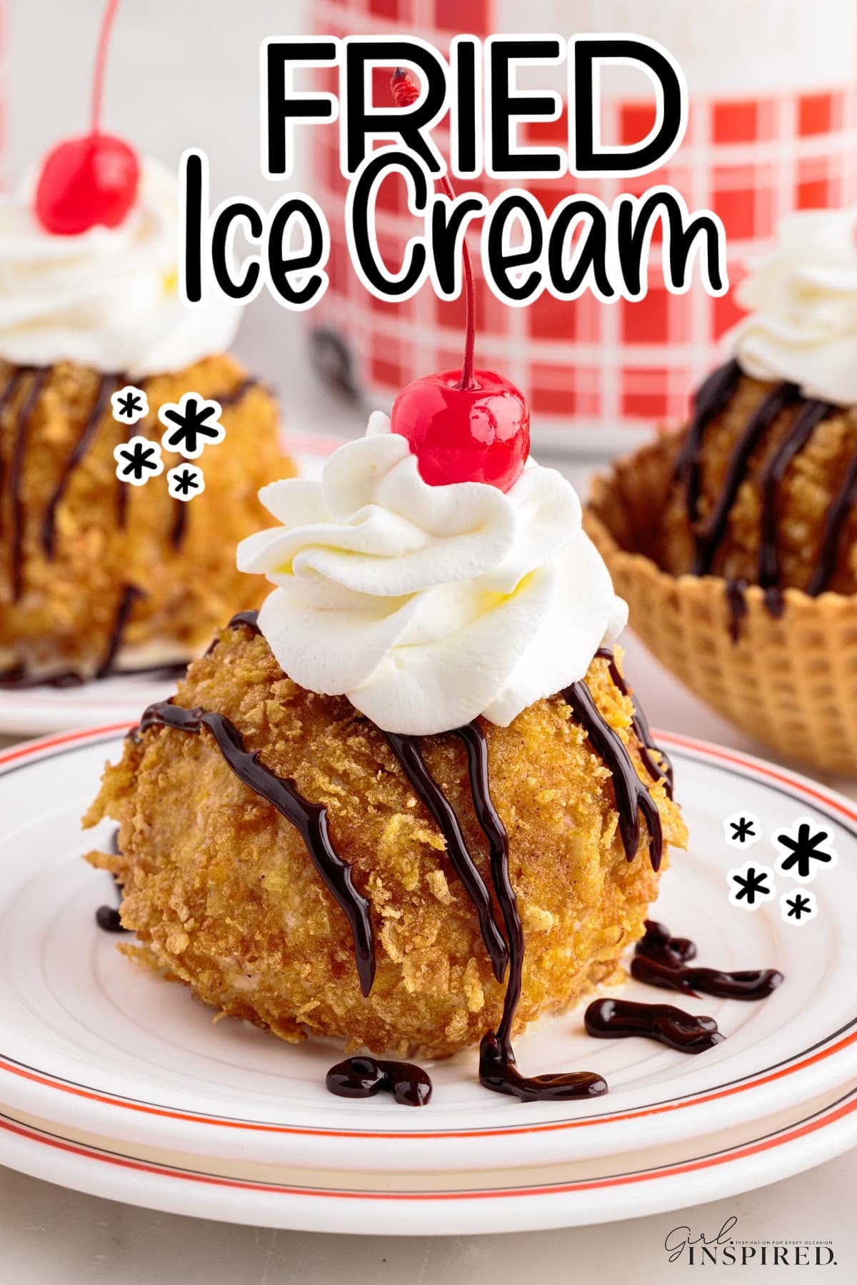 Ice Cream Rolls  Vanilla & Brownie / Fried Thailand Ice Cream