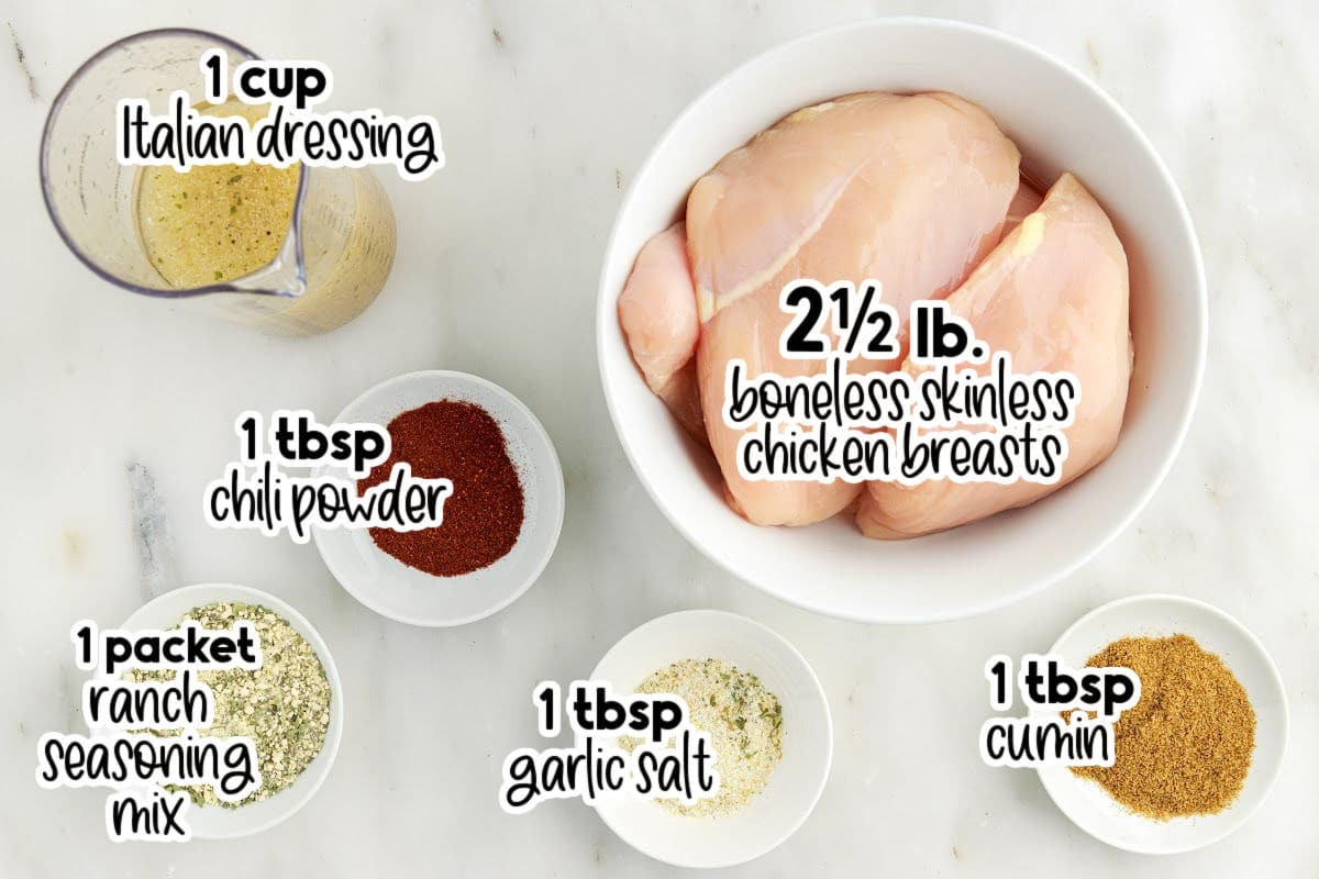 Ingredients needed to make Cafe Rio Chicken Recipe.