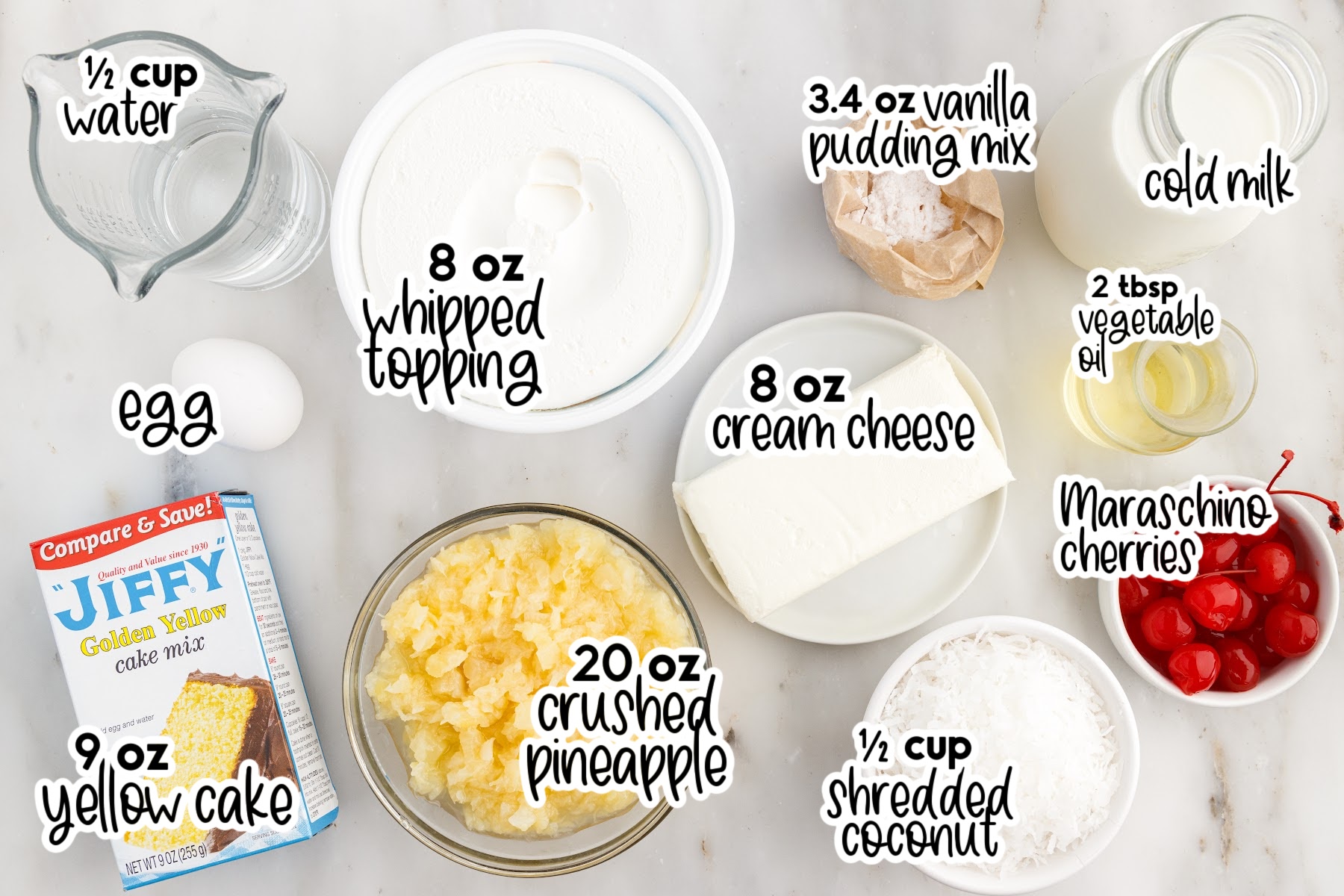 Ingredients needed to make Millionaire’s Cake with text overlay.